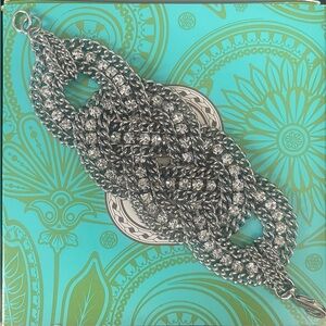 Stella & Dot Petra Braided Crystal Statement Bracelet